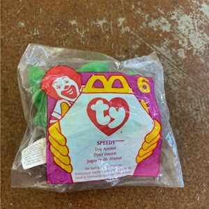 McDonald's TY Beanie Baby Speedy with Red and Yellow Accents